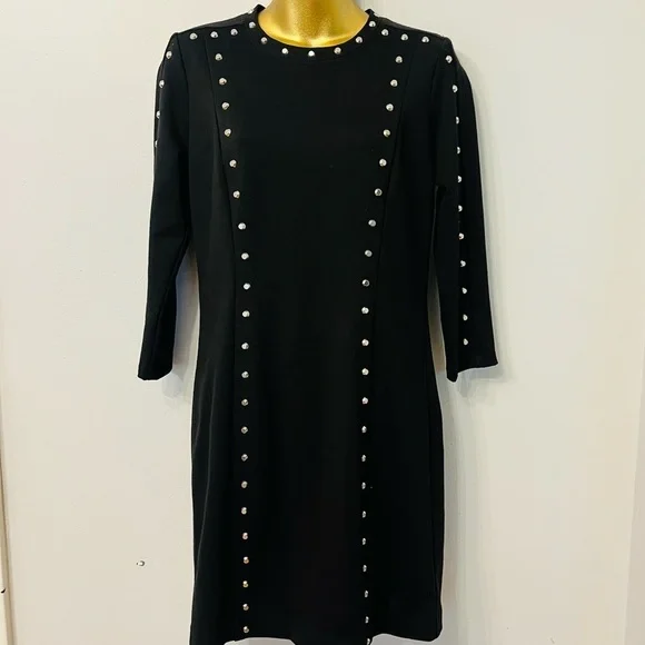 Michael Kors Black Studded Sheath sexy dress Size 6 - Picture 3 of 6